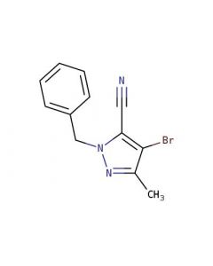 Astatech 1-BENZYL-4-BROMO-3-METHYL-1H-PYRAZOLE-5-CARBONITRILE, 96.00% Purity, 0.25G